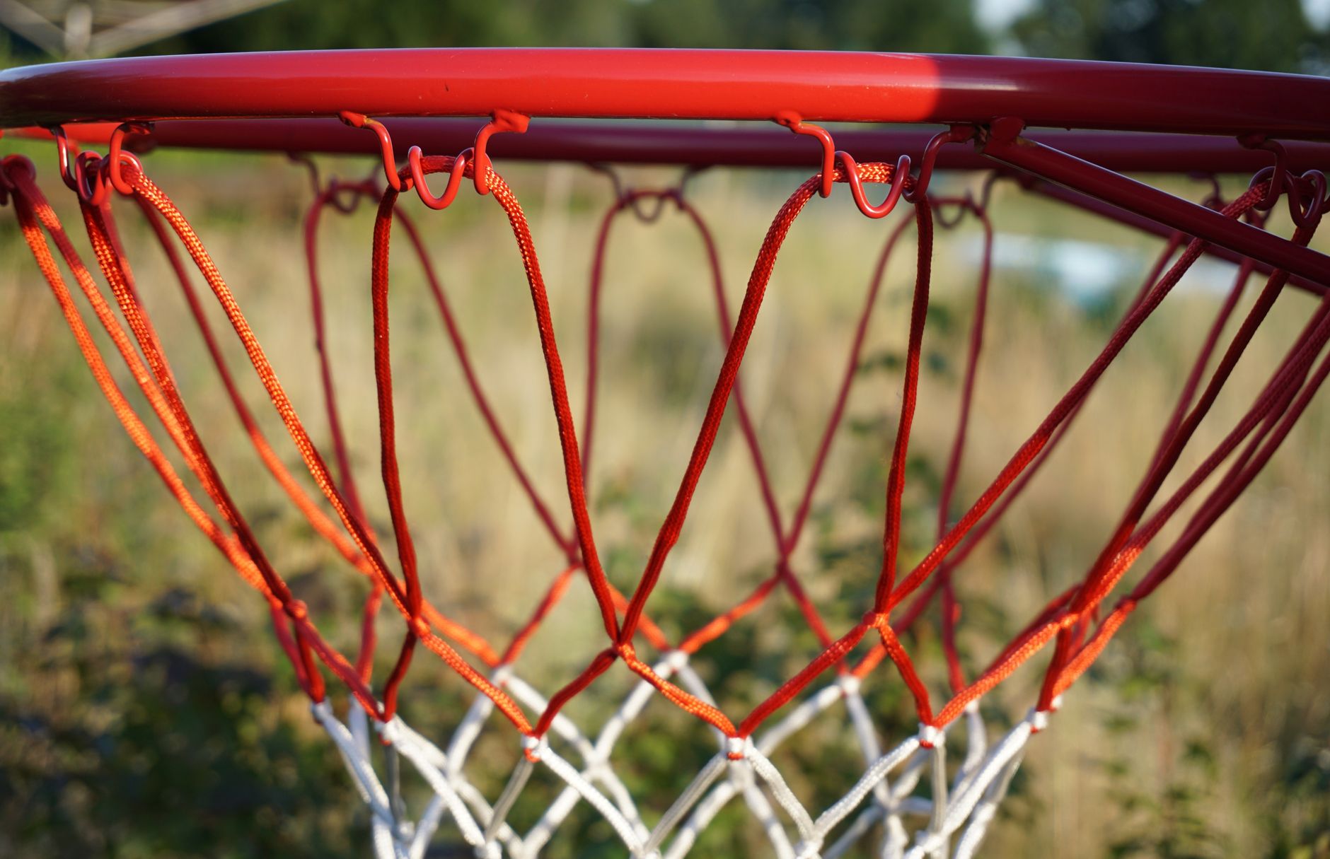 basketball hoop and net closeup