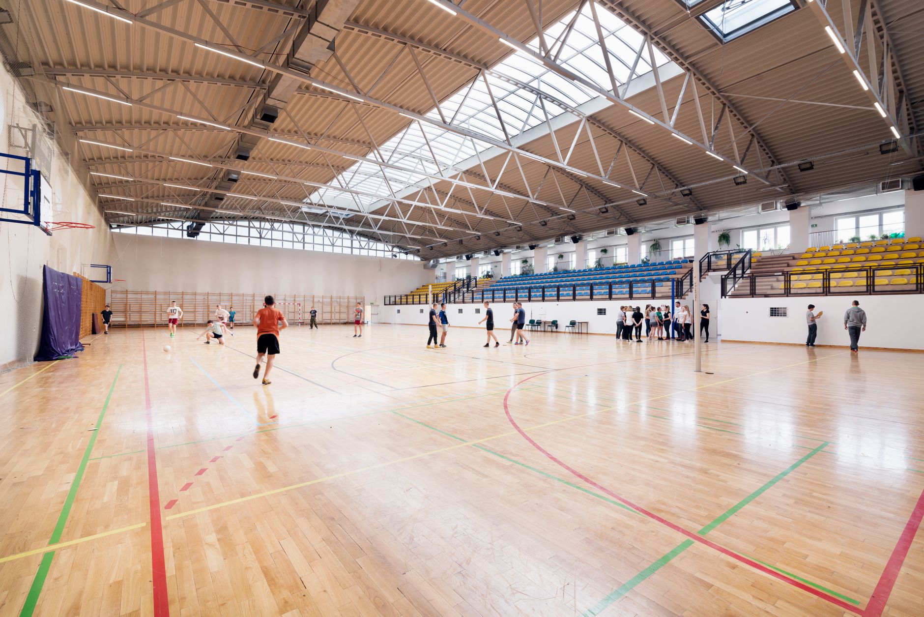 basketball court hardwood floor markings